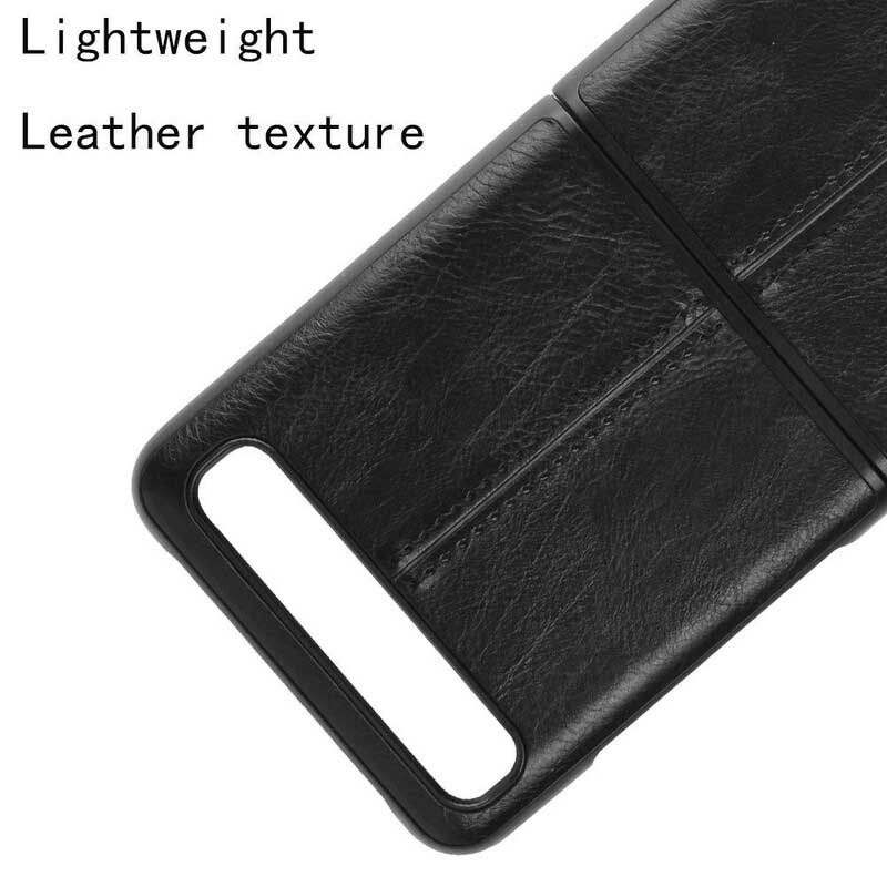 Kuori Samsung Galaxy Z Flip Kotelot Flip Couture Nahkaefekti