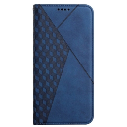 Puhelinkuoret Samsung Galaxy M12 / A12 Kotelot Flip Geo-nahkaefekti