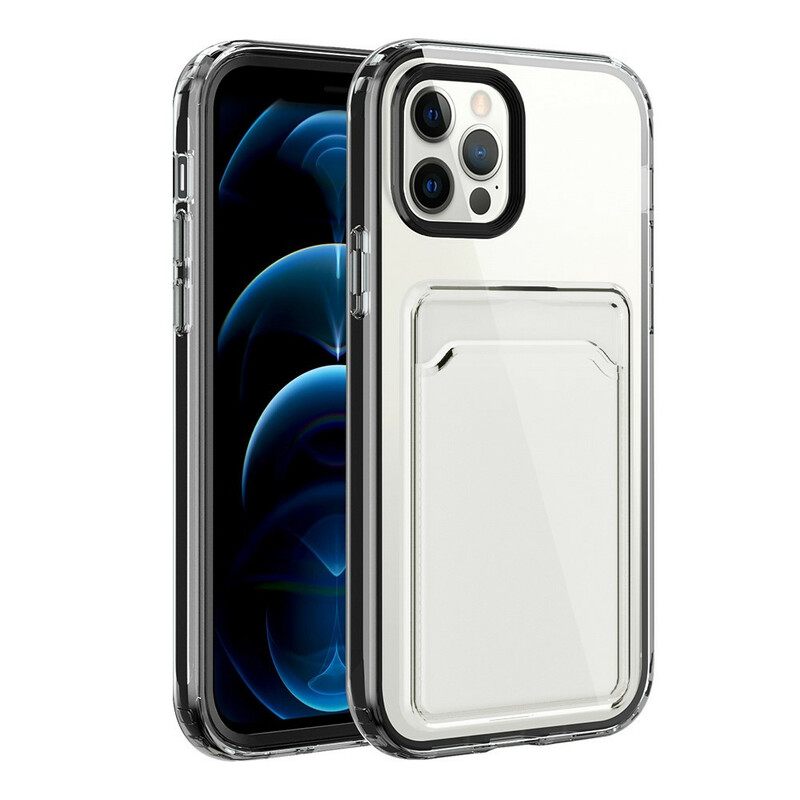 Case iPhone 12 / 12 Pro Clear Hybrid Card Holder