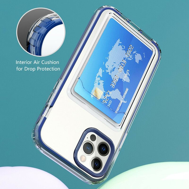 Case iPhone 12 / 12 Pro Clear Hybrid Card Holder