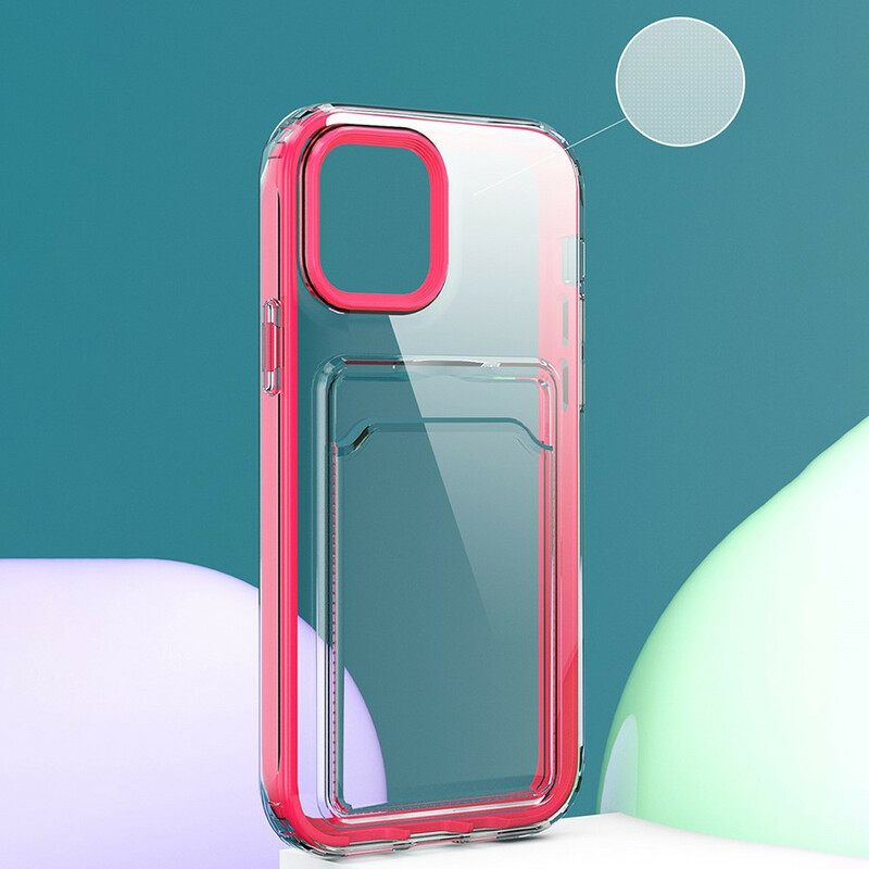Case iPhone 12 / 12 Pro Clear Hybrid Card Holder