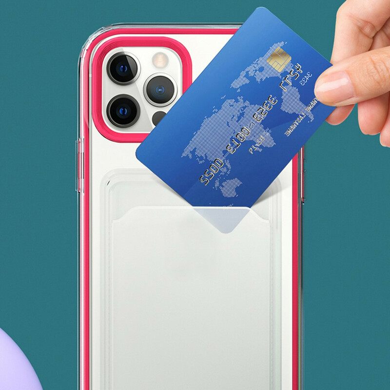 Case iPhone 12 / 12 Pro Clear Hybrid Card Holder