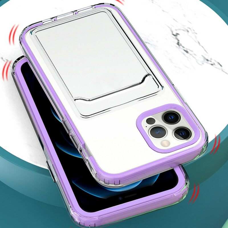 Case iPhone 12 / 12 Pro Clear Hybrid Card Holder
