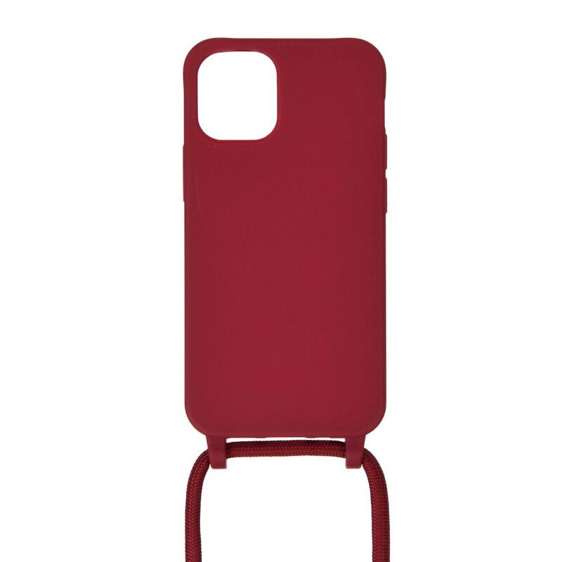 Case iPhone 12 / 12 Pro Silikoni Ja Johto