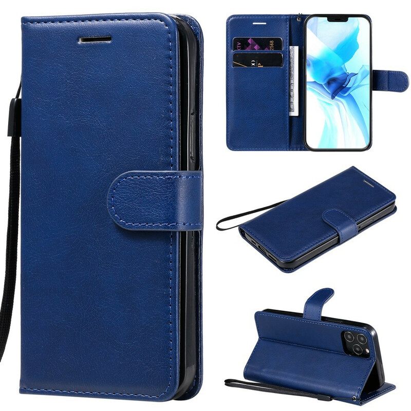 Kotelot iPhone 12 / 12 Pro Suojaketju Kuori Solid Color Series Strappy