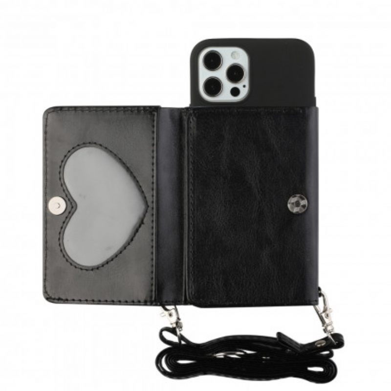 Kuori iPhone 12 / 12 Pro Crossbody Kortin Haltija