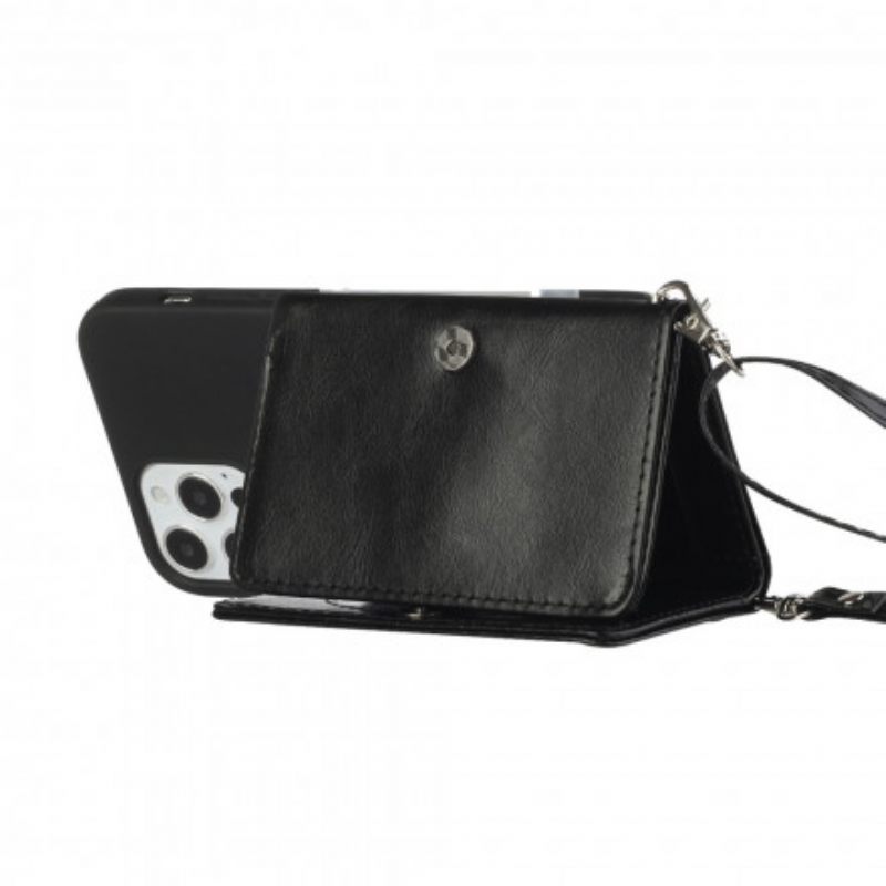Kuori iPhone 12 / 12 Pro Crossbody Kortin Haltija