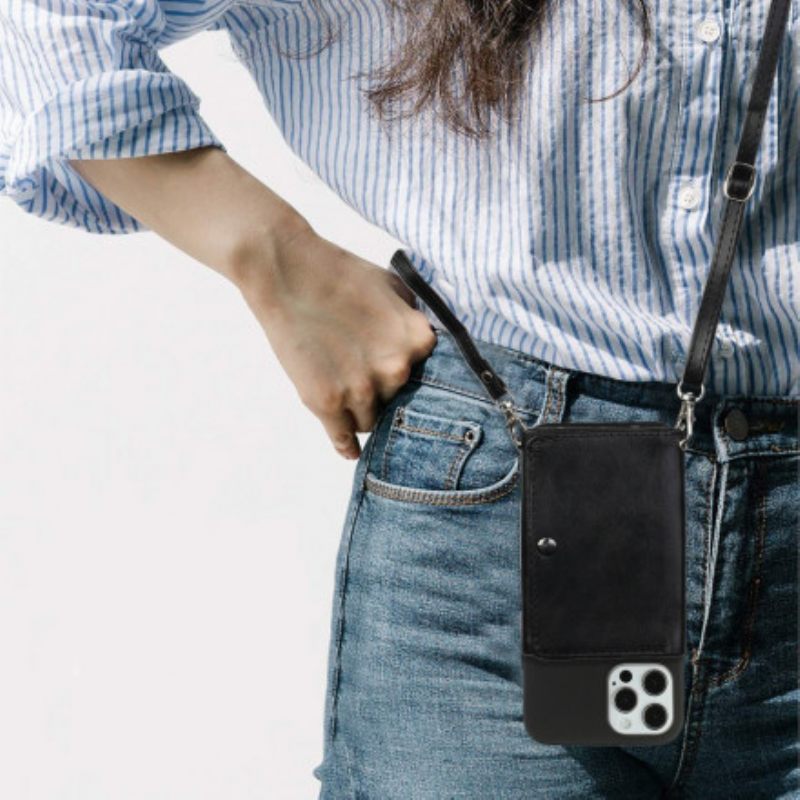 Kuori iPhone 12 / 12 Pro Crossbody Kortin Haltija