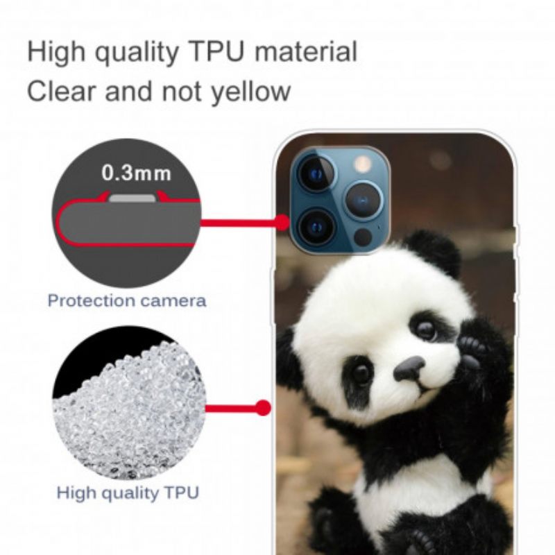 Kuori iPhone 12 / 12 Pro Flexible Panda