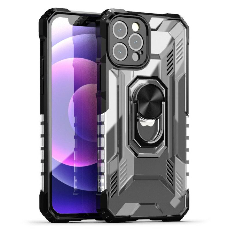 Kuori iPhone 12 / 12 Pro Frosted Ring-supportilla