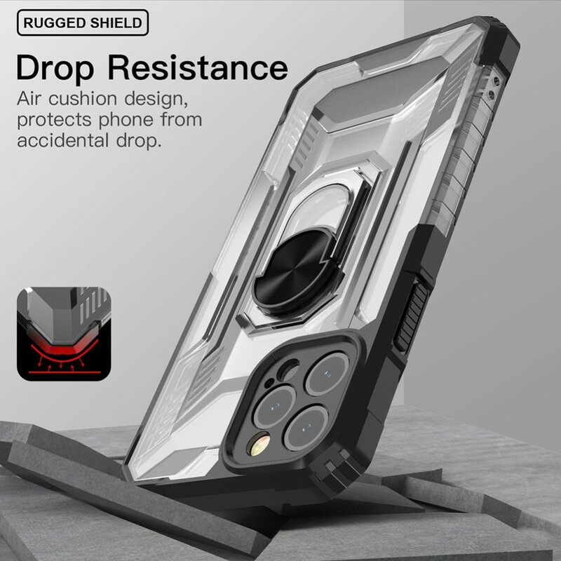 Kuori iPhone 12 / 12 Pro Frosted Ring-supportilla