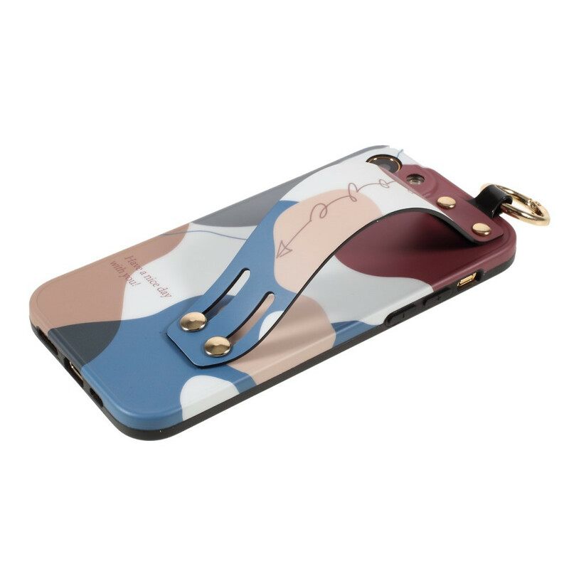 Kuori iPhone 12 / 12 Pro Monivärisellä Tukihihnalla
