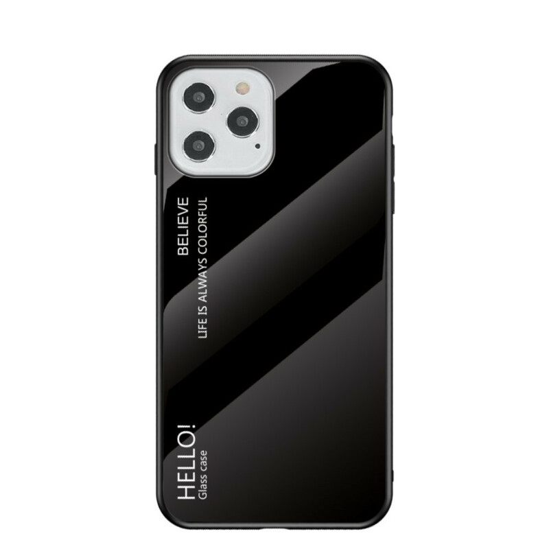 Kuori iPhone 12 / 12 Pro Tempered Glass Hei