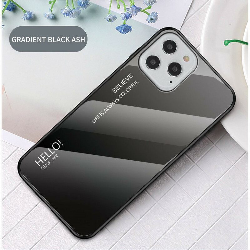 Kuori iPhone 12 / 12 Pro Tempered Glass Hei