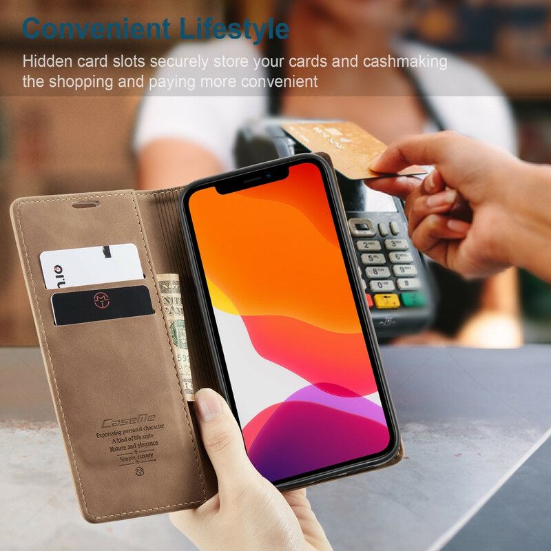 Puhelinkuoret iPhone 12 / 12 Pro Kotelot Flip Caseme Keinonahka