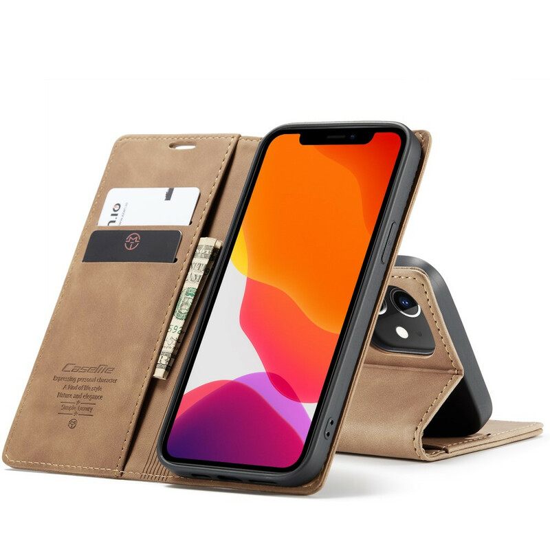 Puhelinkuoret iPhone 12 / 12 Pro Kotelot Flip Caseme Keinonahka