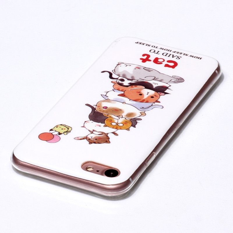 Kuori iPhone SE 3 / SE 2 / 8 / 7 Fluoresoivat Kissat