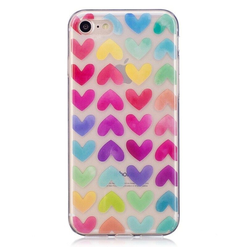Kuori iPhone SE 3 / SE 2 / 8 / 7 Graphic Hearts