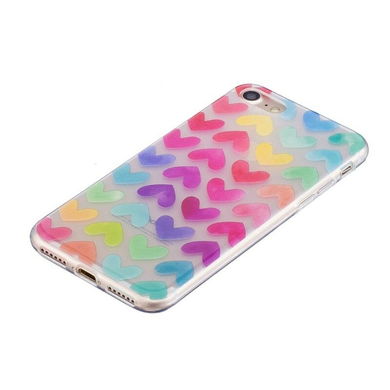 Kuori iPhone SE 3 / SE 2 / 8 / 7 Graphic Hearts