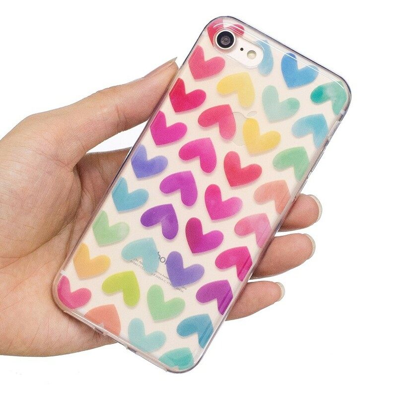 Kuori iPhone SE 3 / SE 2 / 8 / 7 Graphic Hearts