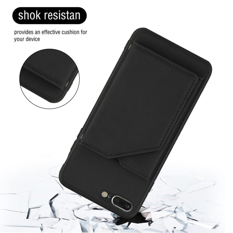 Kuori iPhone SE 3 / SE 2 / 8 / 7 Keinonahkainen Korttikotelo
