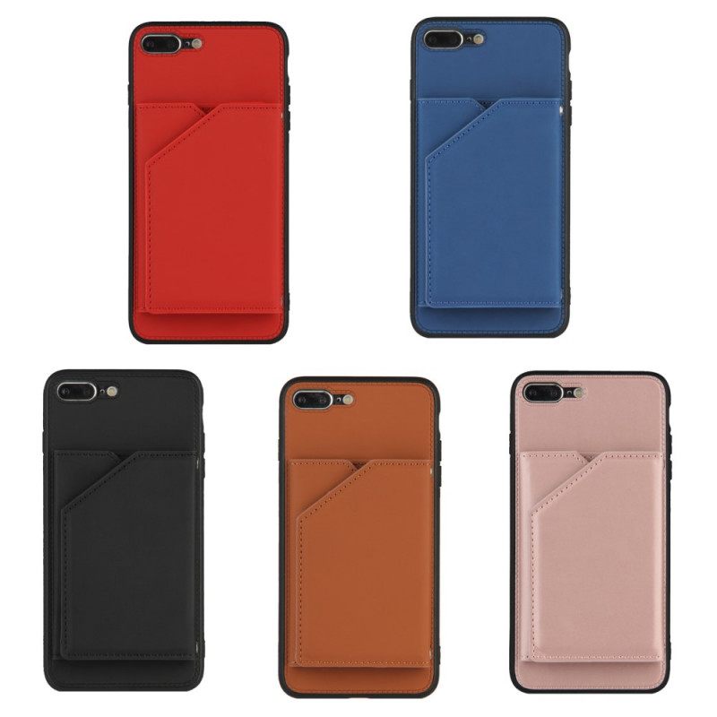 Kuori iPhone SE 3 / SE 2 / 8 / 7 Keinonahkainen Korttikotelo