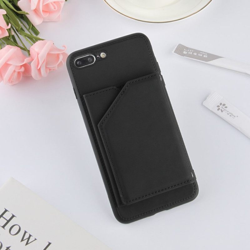 Kuori iPhone SE 3 / SE 2 / 8 / 7 Keinonahkainen Korttikotelo