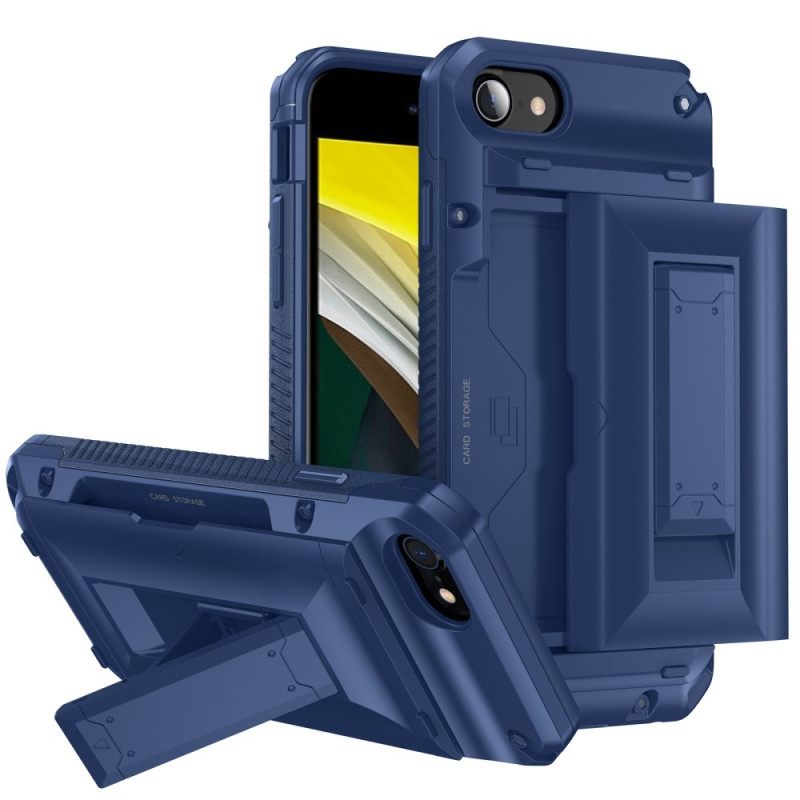 Kuori iPhone SE 3 / SE 2 / 8 / 7 Korttipidike Ja Irrotettava Pidike
