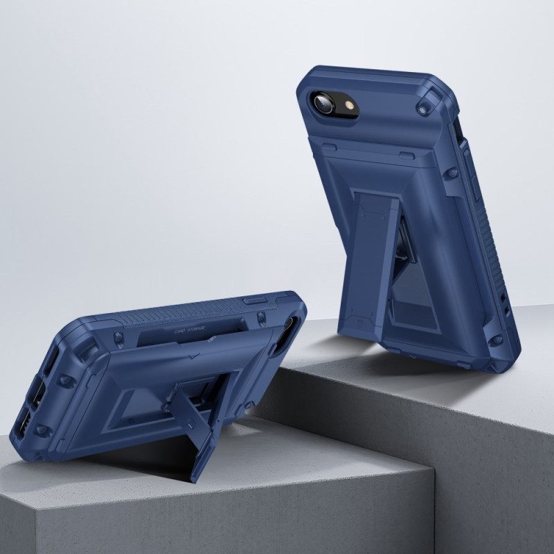 Kuori iPhone SE 3 / SE 2 / 8 / 7 Korttipidike Ja Irrotettava Pidike