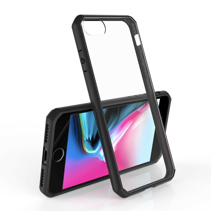 Kuori iPhone SE 3 / SE 2 / 8 / 7 Läpinäkyvät Värilliset Reunat