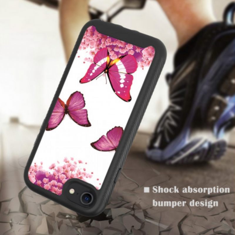 Kuori iPhone SE 3 / SE 2 / 8 / 7 Suojakuori Double Protection Butterflies