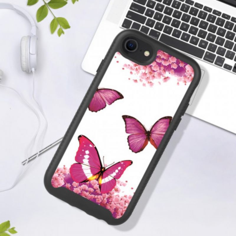 Kuori iPhone SE 3 / SE 2 / 8 / 7 Suojakuori Double Protection Butterflies