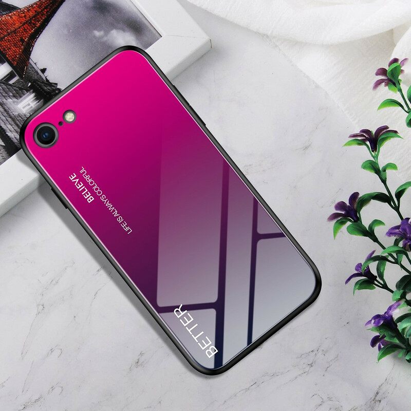 Kuori iPhone SE 3 / SE 2 / 8 / 7 Tempered Glass Premium Värit