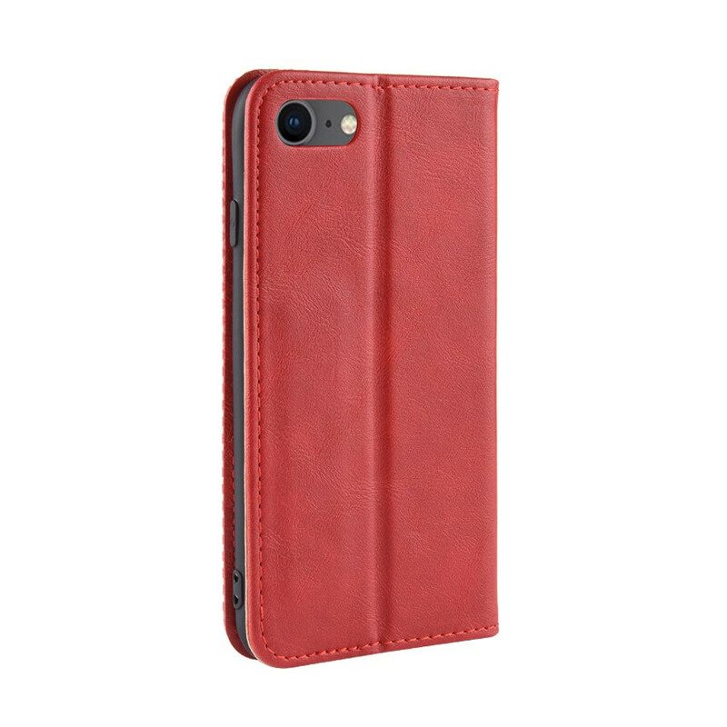 Puhelinkuoret iPhone SE 3 / SE 2 / 8 / 7 Kotelot Flip Tyylitelty Vintage-nahkaefekti