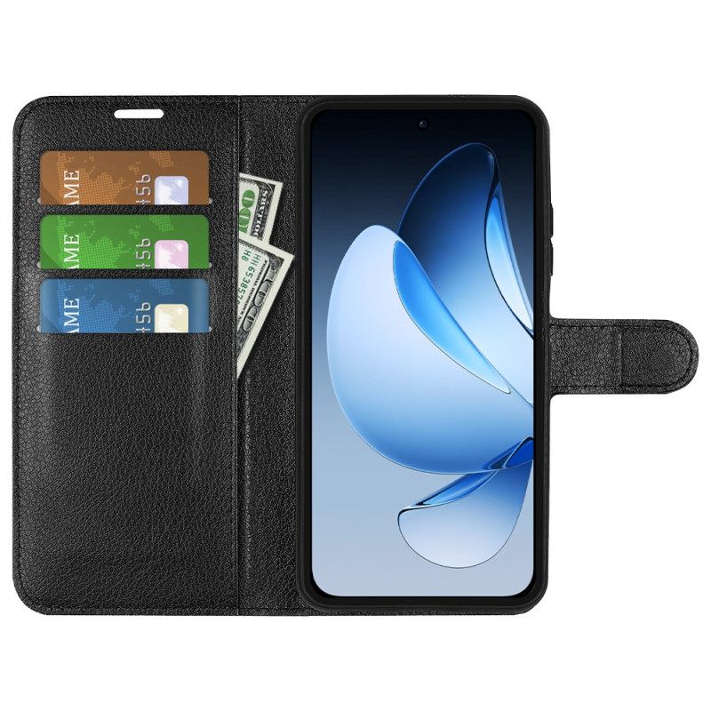 Kotelot Oppo Reno 13 Pro 5g Klassinen Litsikuvioinen Tekonahka Suojakuori