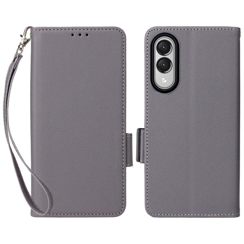 Kotelot Samsung Galaxy S25 5g Edge Keinonahka Ja Hihna Suojakuori