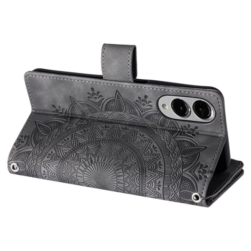 Kotelot Samsung Galaxy S25 5g Edge Mandala-mokkanahkakuvioinen Lompakko