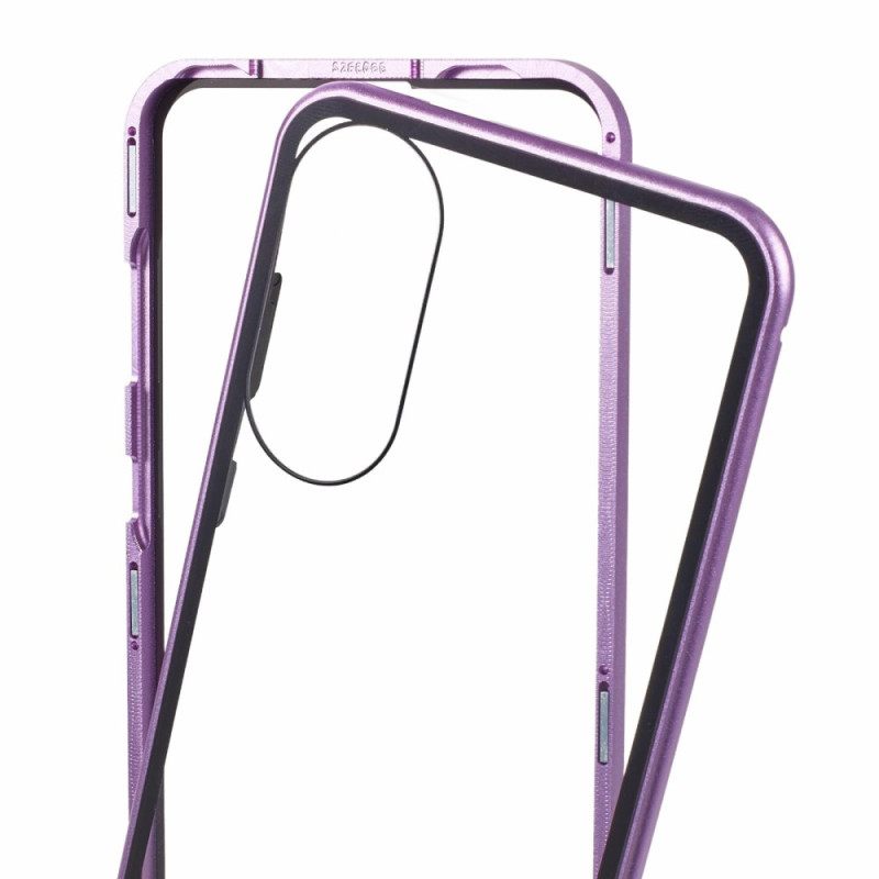 Kuori Samsung Galaxy S25 5g Edge Karkaistu Lasi Ja Magneettinen Kehys