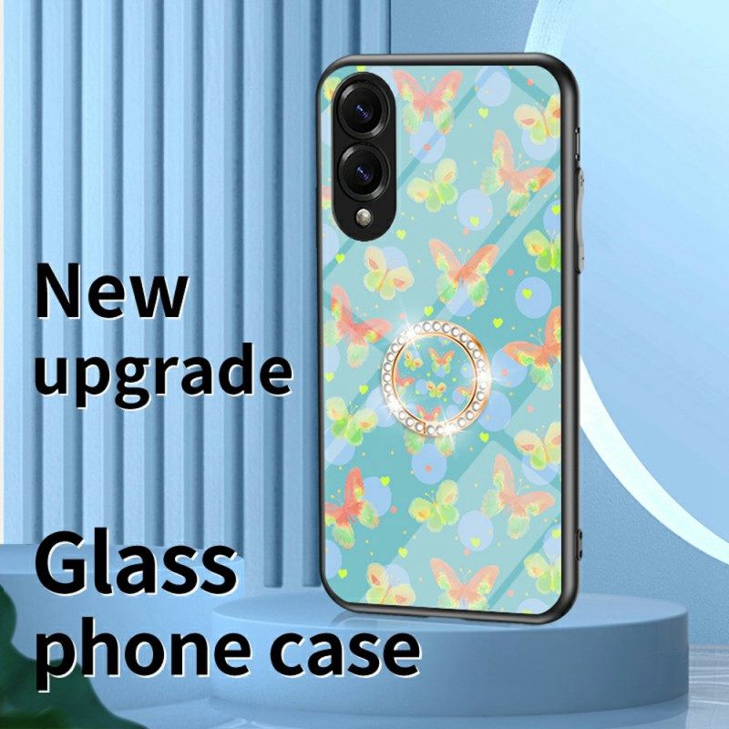 Kuori Samsung Galaxy S25 5g Edge Karkaistusta Lasista Valmistettu Perhonen Suojakuori