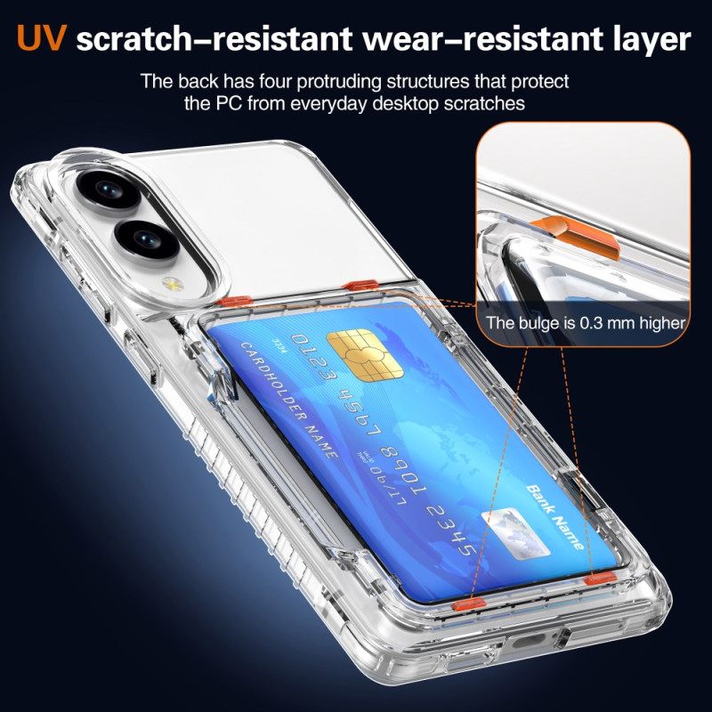 Kuori Samsung Galaxy S25 5g Edge Kirkas Ja Korttikotelo