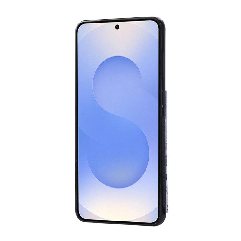 Kuori Samsung Galaxy S25 5g Edge Kukkakuvioinen Korttikotelo