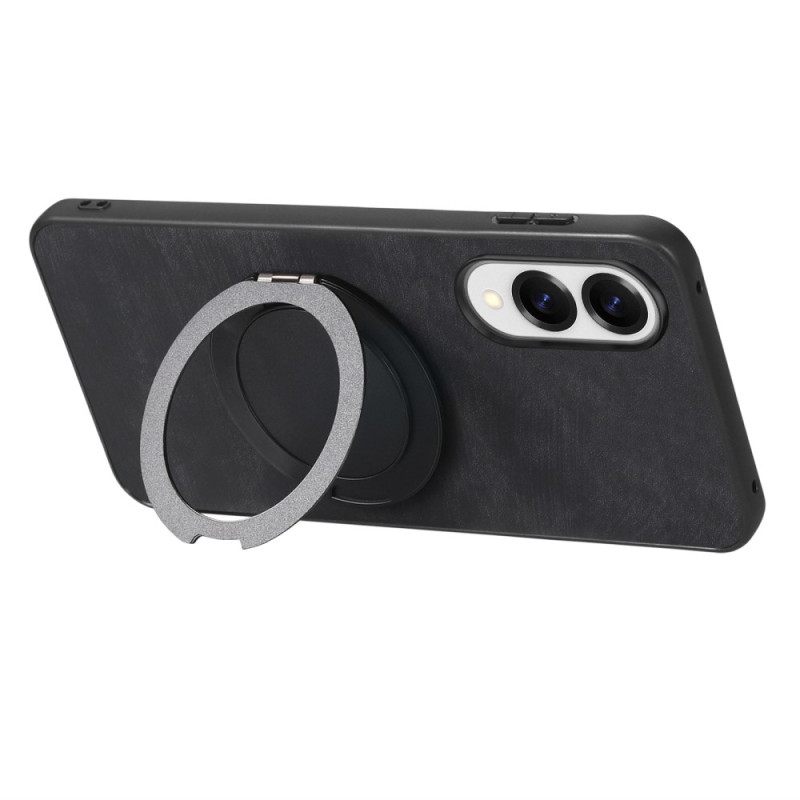 Kuori Samsung Galaxy S25 5g Edge Mokkanahkakuvio Kääntyvällä Jalustalla