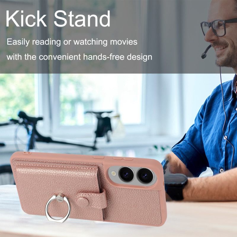 Kuori Samsung Galaxy S25 5g Edge Sormuskotelo Ja Korttikotelo