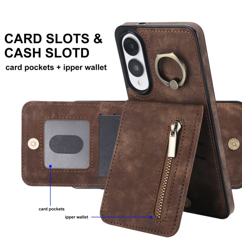 Kuori Samsung Galaxy S25 5g Edge Vetoketjullinen Lompakko Ja Rfid-teknologia