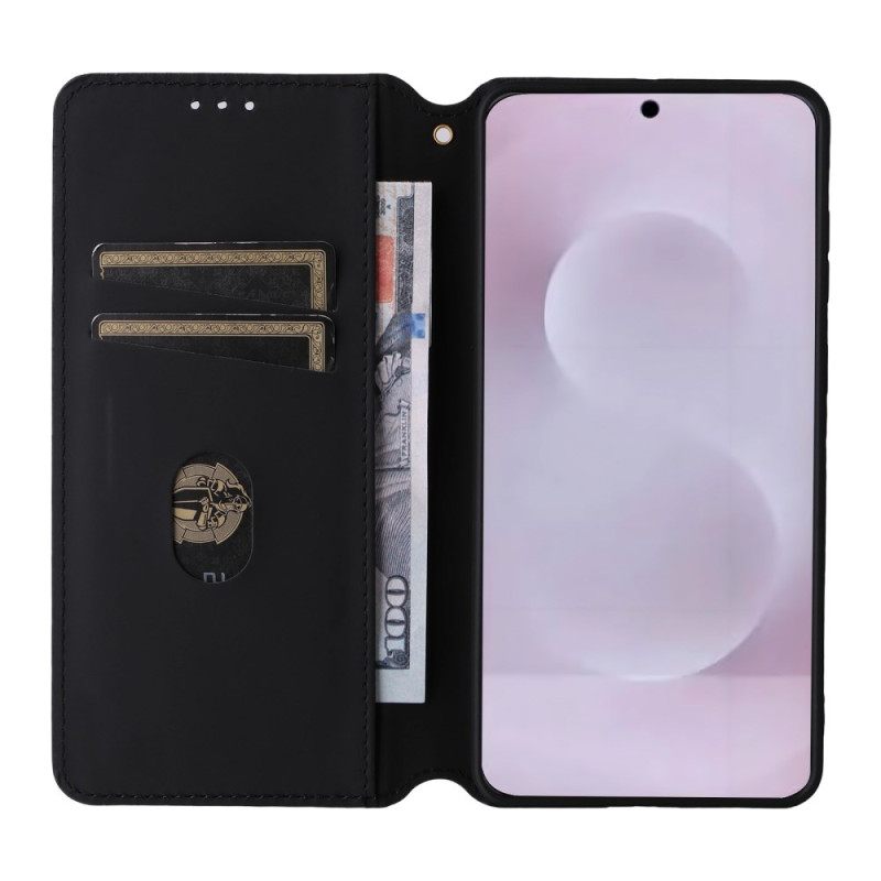 Nahkakotelo Samsung Galaxy S25 5g Edge 3d-kuutiot Suojakuori