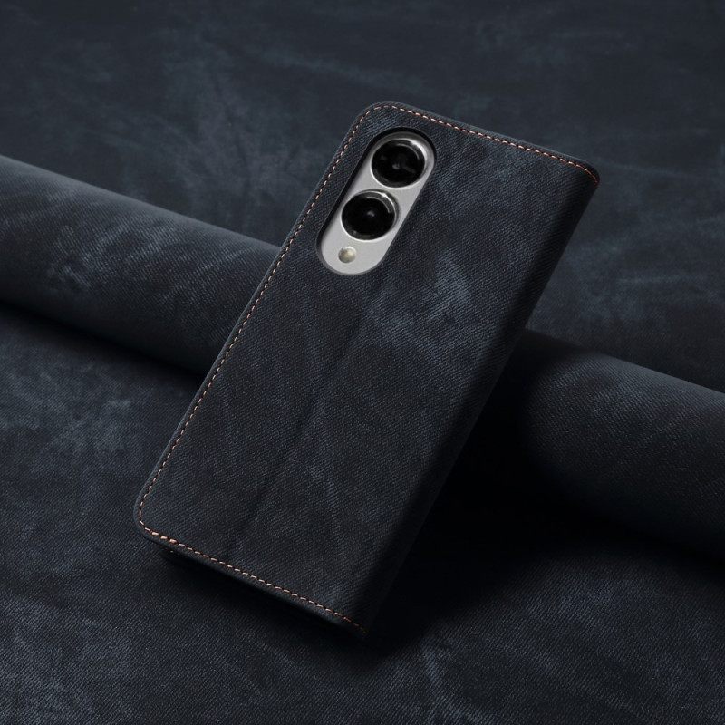 Nahkakotelo Samsung Galaxy S25 5g Edge Farkkukangas Suojakuori