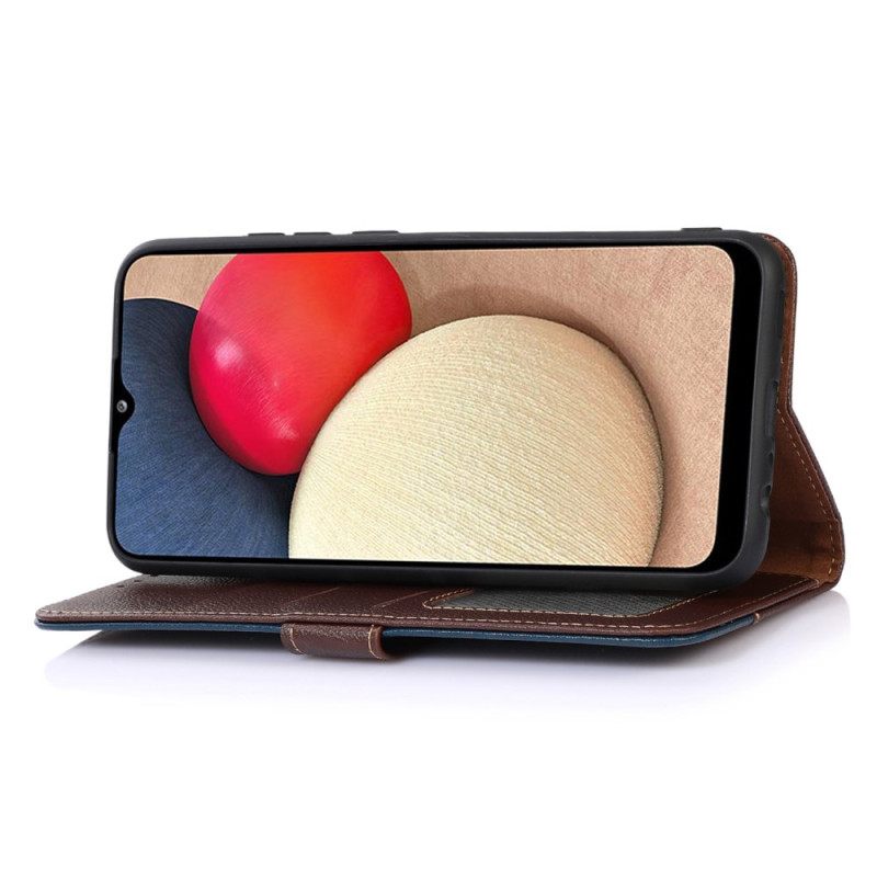 Nahkakotelo Samsung Galaxy S25 5g Edge Kaksivärinen Khazneh