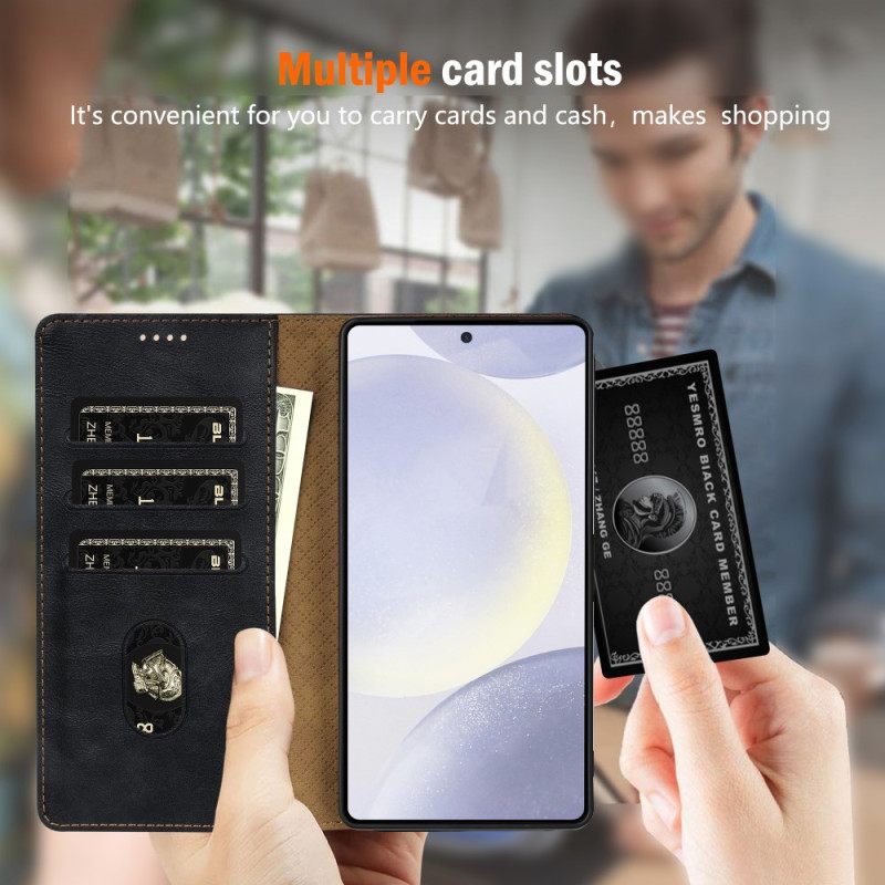 Nahkakotelo Samsung Galaxy S25 5g Edge N.bekus Vintage -tyylinen