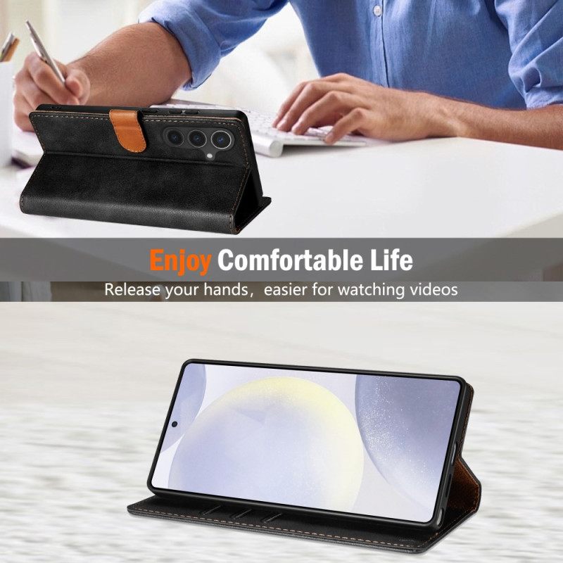 Nahkakotelo Samsung Galaxy S25 5g Edge N.bekus Vintage -tyylinen