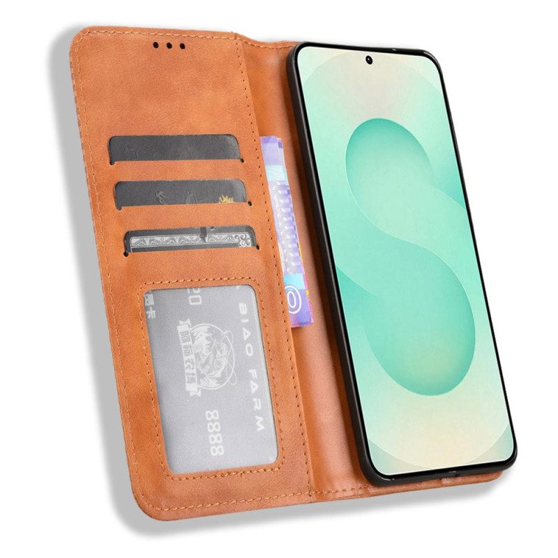 Nahkakotelo Samsung Galaxy S25 5g Edge Puhelinkuoret Frieze Vintage